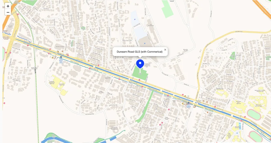 Wider Bukit Timah map showing Dunearn Green between King Albert Park DT6 and Sixth Avenue DT7 MRT stations
